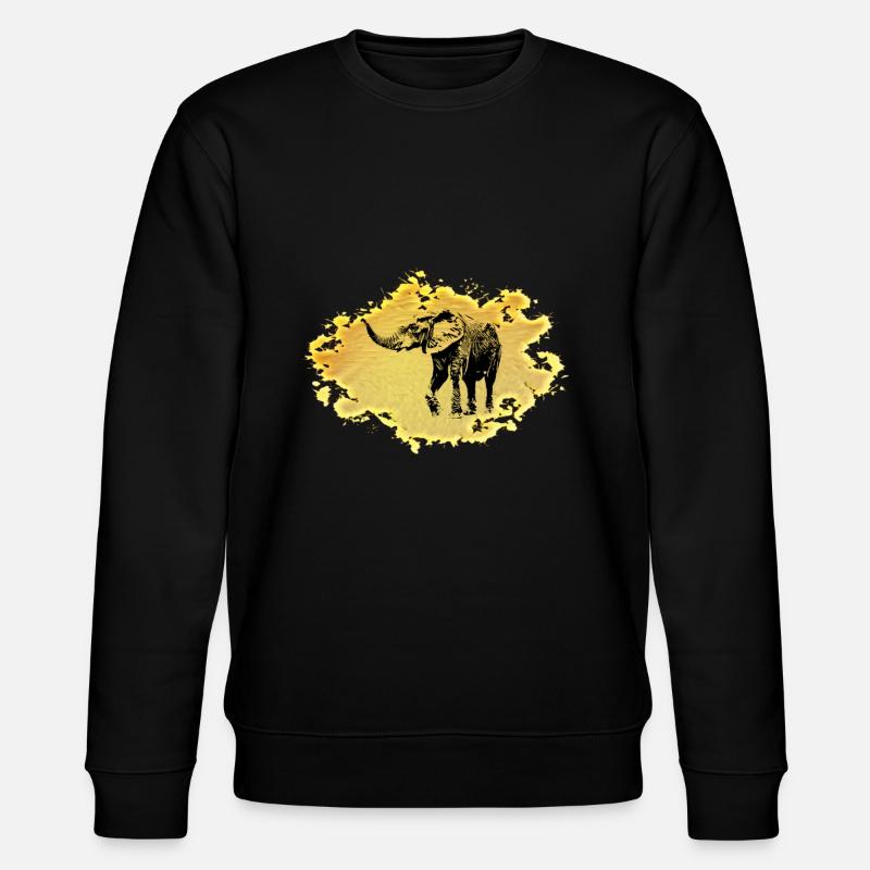 Elefant - Stanley/Stella Unisex Bio-Sweatshirt CHANGER  - Schwarz