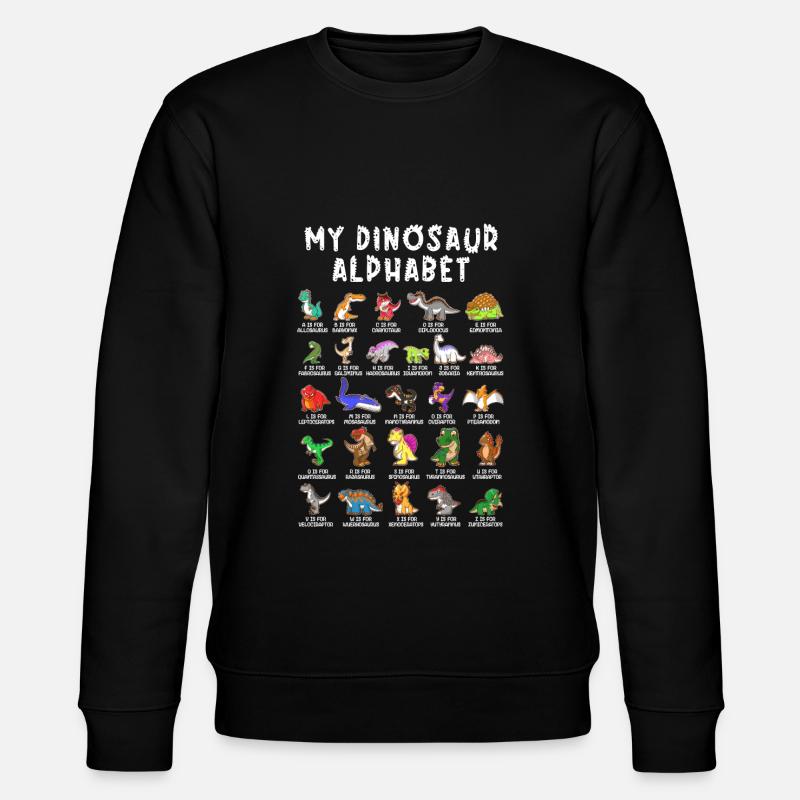 Dinosaurs Alphabet Learn Primer Gift - Stanley/Stella CHANGER Unisex Organic Sweatshirt - black