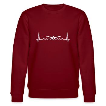 Nageur Heartbeat Heartbeat Natation Sport - Sweat bio CHANGER Stanley/Stella Unisexe - bordeaux - Devant - Nik (191cm) & Marisol (170cm)