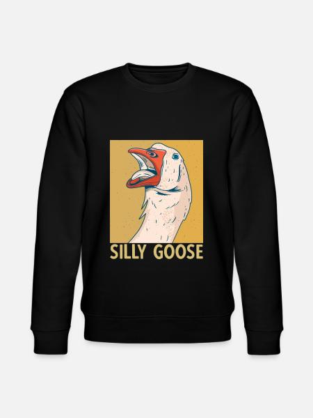 Silly Goose Alberne Gans Humor - Stanley/Stella økologisk unisex-sweatshirt CHANGER  - sort