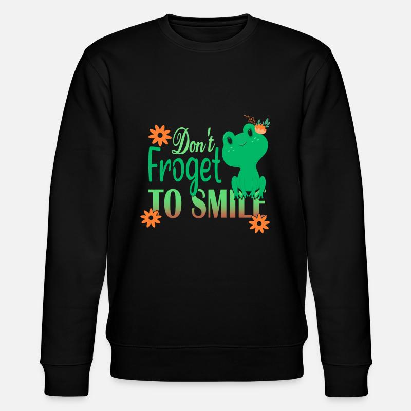 Don't Froget to smile - Stanley/Stella CHANGER Unisex Organic Sweatshirt - black