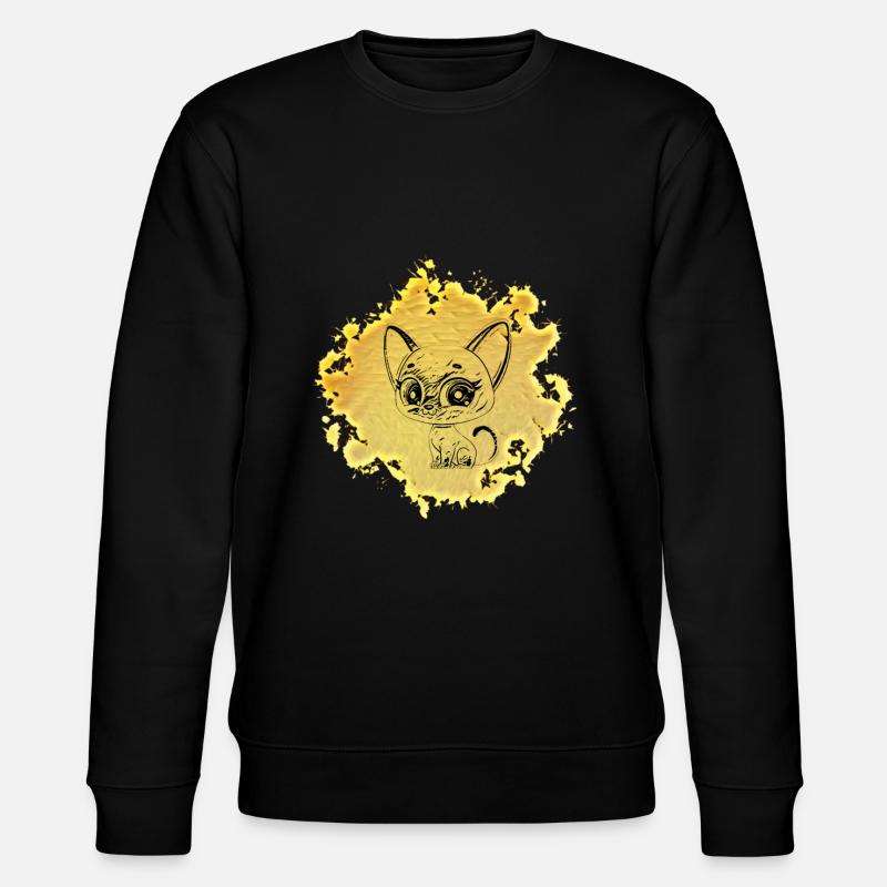 Katze - Stanley/Stella Unisex Bio-Sweatshirt CHANGER  - Schwarz