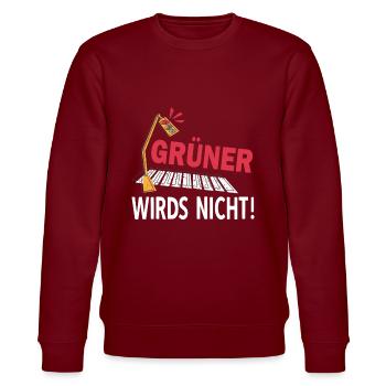 Fahrschule Fahrlehrer Humor Auto Ampel Autofahrer - Stanley/Stella Unisex Bio-Sweatshirt CHANGER  - Burgunderrot - Vorne - Nik (191cm) & Marisol (170cm)
