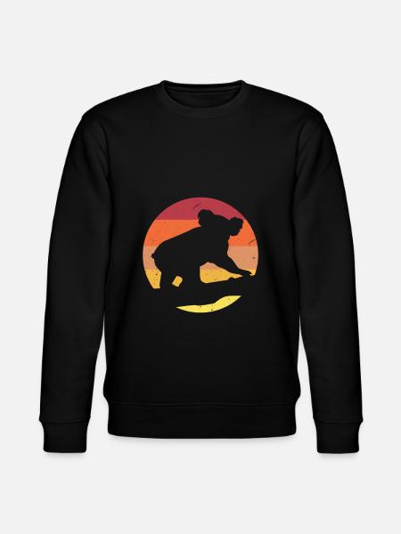 Koala Retro Australia Marsupial - Stanley/Stella CHANGER Unisex Organic Sweatshirt - black
