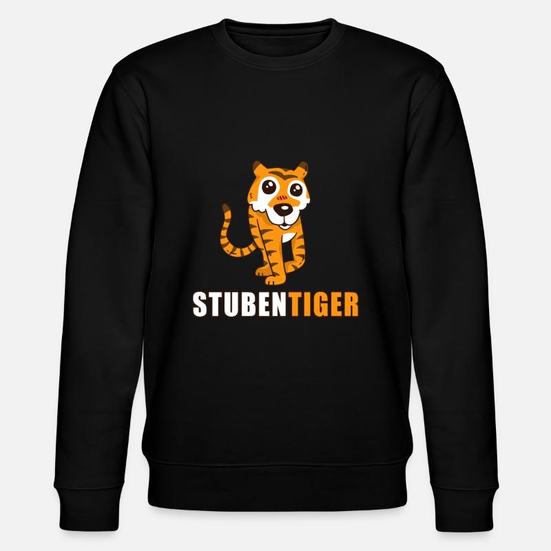 Lustiger Spruch Stubentiger Tiger Kätzchen Katze - Stanley/Stella Unisex Bio-Sweatshirt CHANGER  - Schwarz
