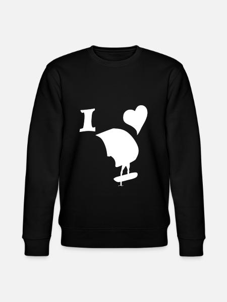 Echte Wingfoil Liebe - Stanley/Stella Unisex Bio-Sweatshirt CHANGER  - Schwarz