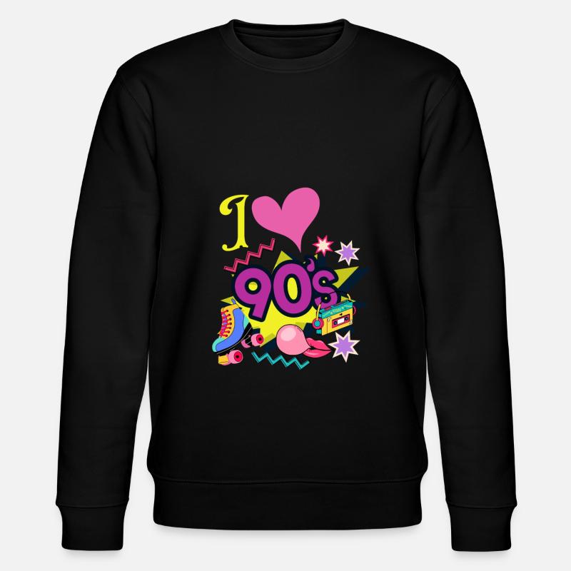 Buntes neunziger Design - Stanley/Stella Unisex Bio-Sweatshirt CHANGER - Schwarz