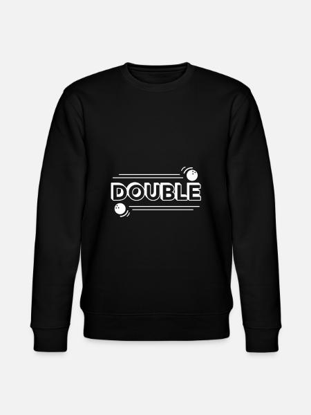 Bowling Double Bowler Saying - Stanley/Stella CHANGER Unisex Organic Sweatshirt - black