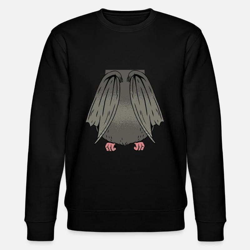 Halloween Fledermaus Kostüm - Stanley/Stella Unisex Bio-Sweatshirt CHANGER  - Schwarz