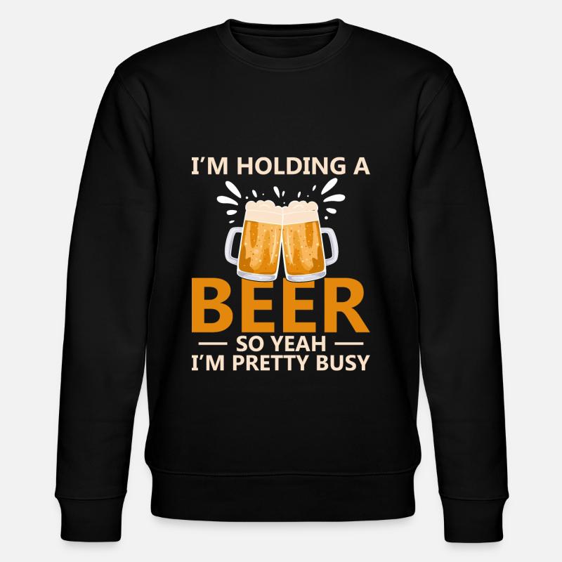 Lustiger Bier Spruch Bier Trinker - Stanley/Stella Unisex Bio-Sweatshirt CHANGER - Schwarz