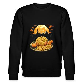 Spukiges Mac 'n Cheese Kostüm Halloween Käse - Stanley/Stella Unisex Bio-Sweatshirt CHANGER  - Schwarz - Vorne - Nik (191cm) & Marisol (170cm)