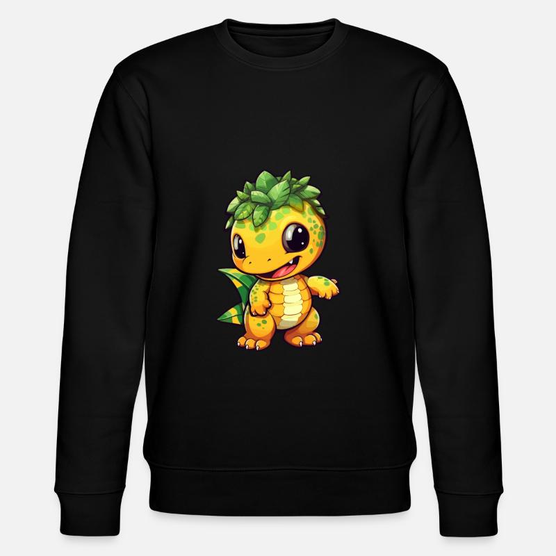 Ananas-Dinosaurier-Geschenkidee Tropischer Urlaub - Stanley/Stella Unisex Bio-Sweatshirt CHANGER  - Schwarz