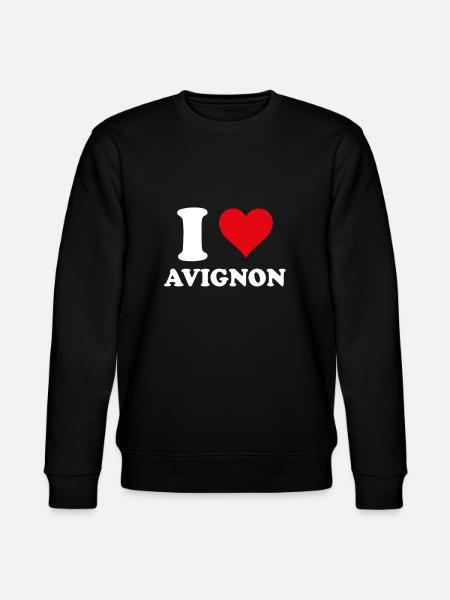 I Love Avignon Gift Tourism - Stanley/Stella CHANGER Unisex Organic Sweatshirt - black