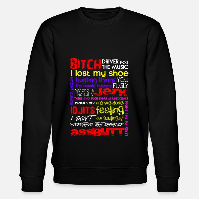 SUPER QUOTES, GESCHENK - Stanley/Stella Unisex Bio-Sweatshirt CHANGER  - Schwarz