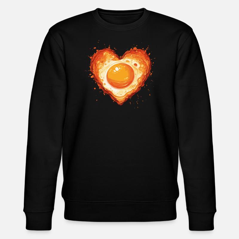 Fried egg is love - Stanley/Stella CHANGER Unisex Organic Sweatshirt - black