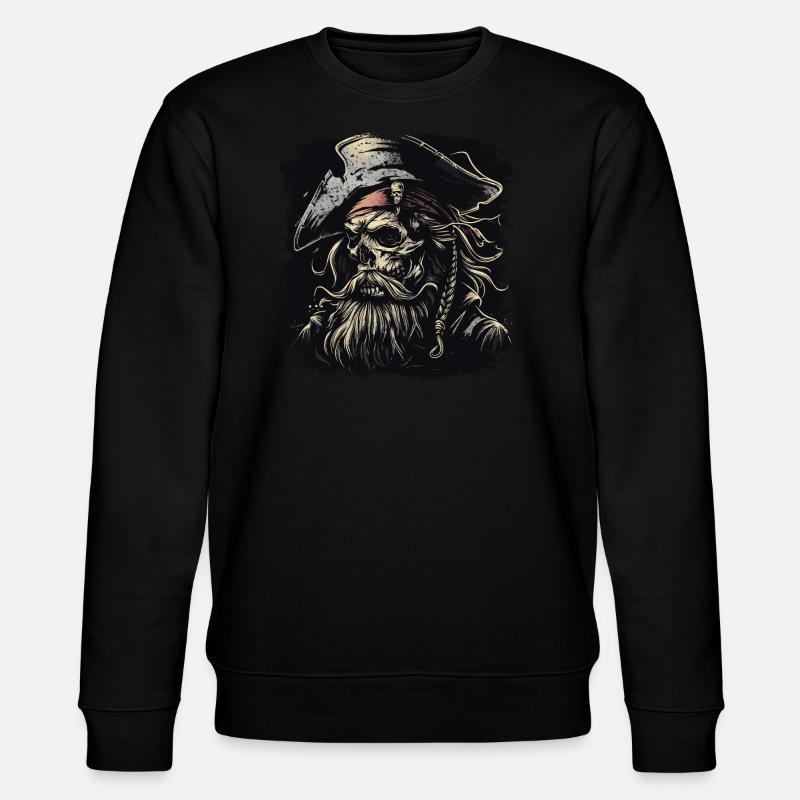 Crâne de pirate - Sweat bio CHANGER Stanley/Stella Unisexe - noir