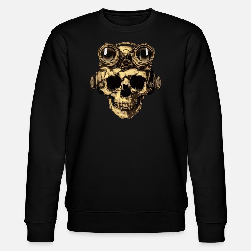Crâne de zombie dieselpunk - Sweat bio CHANGER Stanley/Stella Unisexe - noir