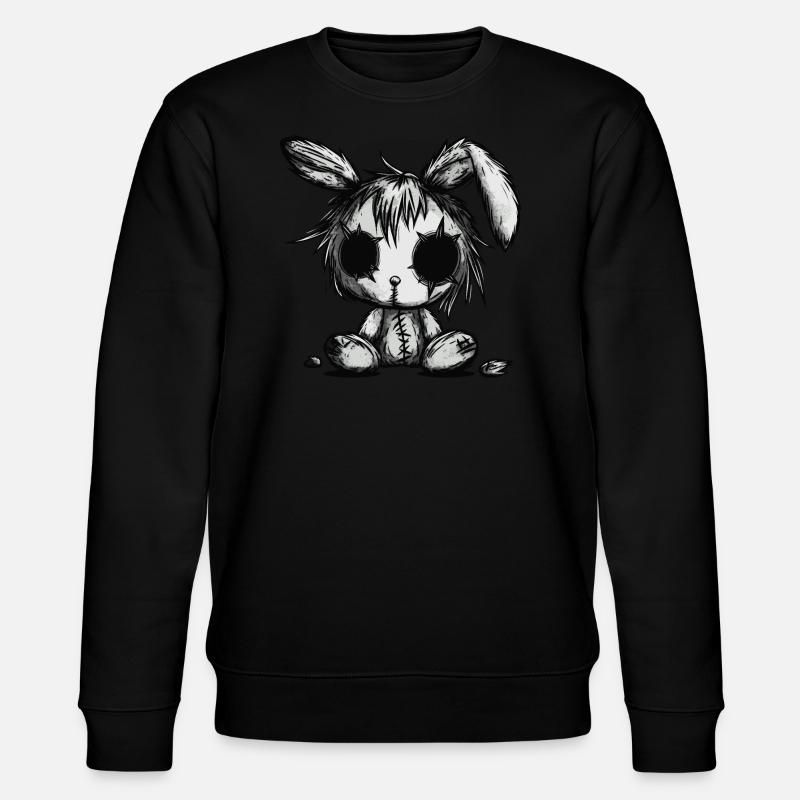 Mignon lapin effrayant - Sweat bio CHANGER Stanley/Stella Unisexe - noir
