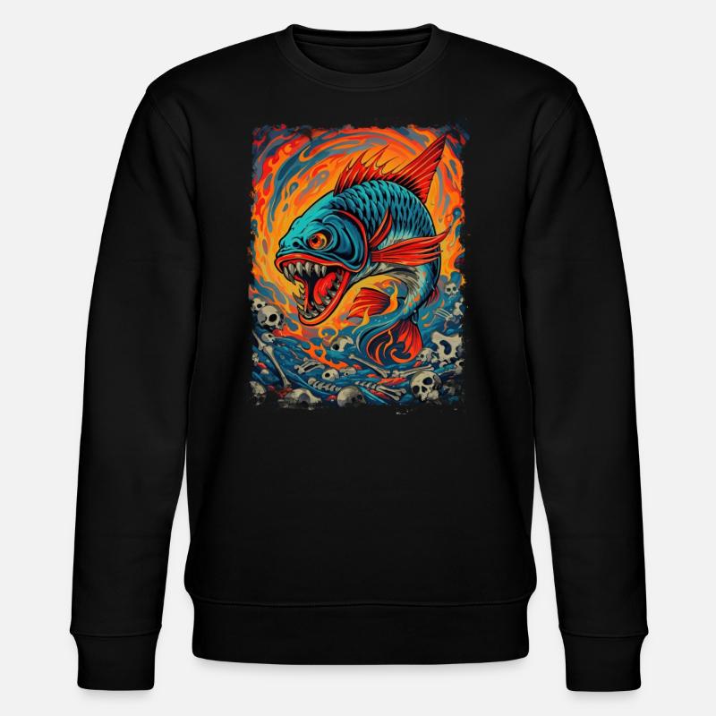 Poisson monstre - Sweat bio CHANGER Stanley/Stella Unisexe - noir