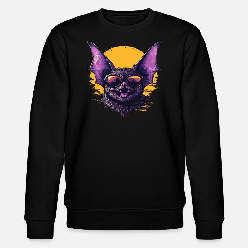 Funny Bat - Stanley/Stella CHANGER Unisex Organic Sweatshirt - black