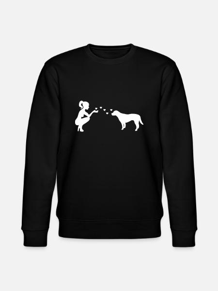 Labrador mit Frau - Stanley/Stella Unisex Bio-Sweatshirt CHANGER - Schwarz