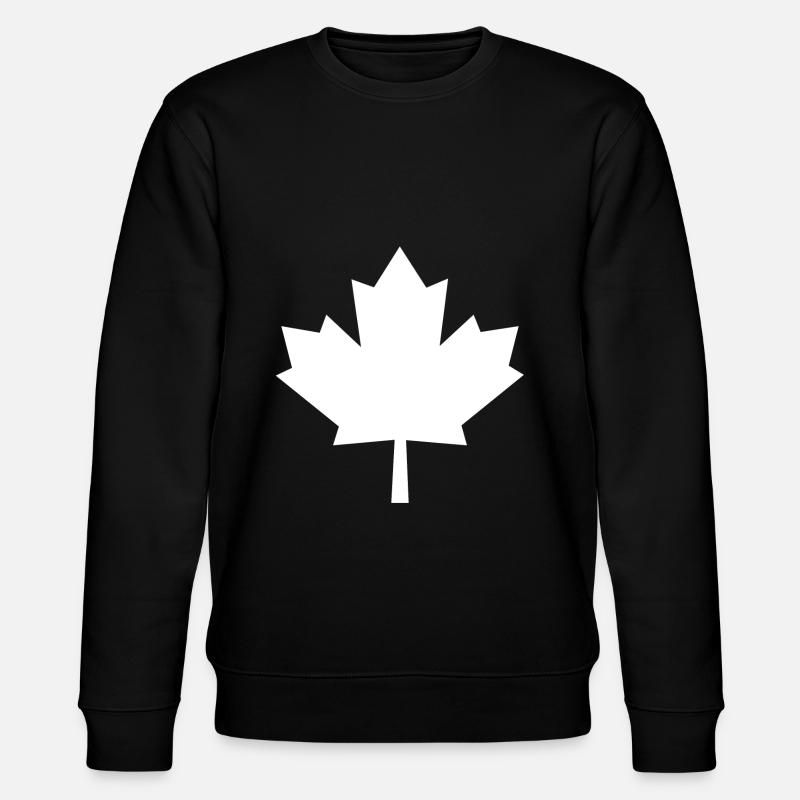 maple leaf - Stanley/Stella CHANGER Unisex Organic Sweatshirt - black