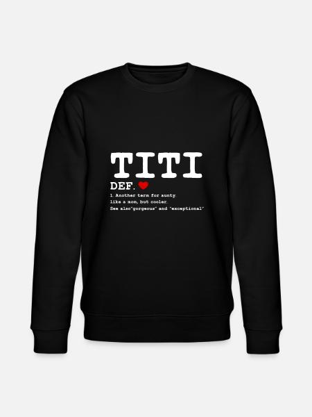 Titi voor tante als een moeder maar koeler - Stanley/Stella Uniseks bio-sweatshirt CHANGER  - zwart