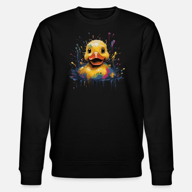 Rubber duck - Stanley/Stella CHANGER Unisex Organic Sweatshirt - black