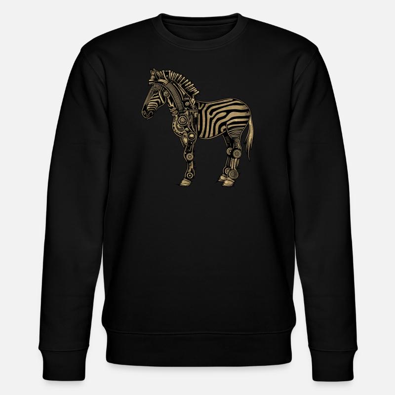 Zèbre Steampunk - Sweat bio CHANGER Stanley/Stella Unisexe - noir