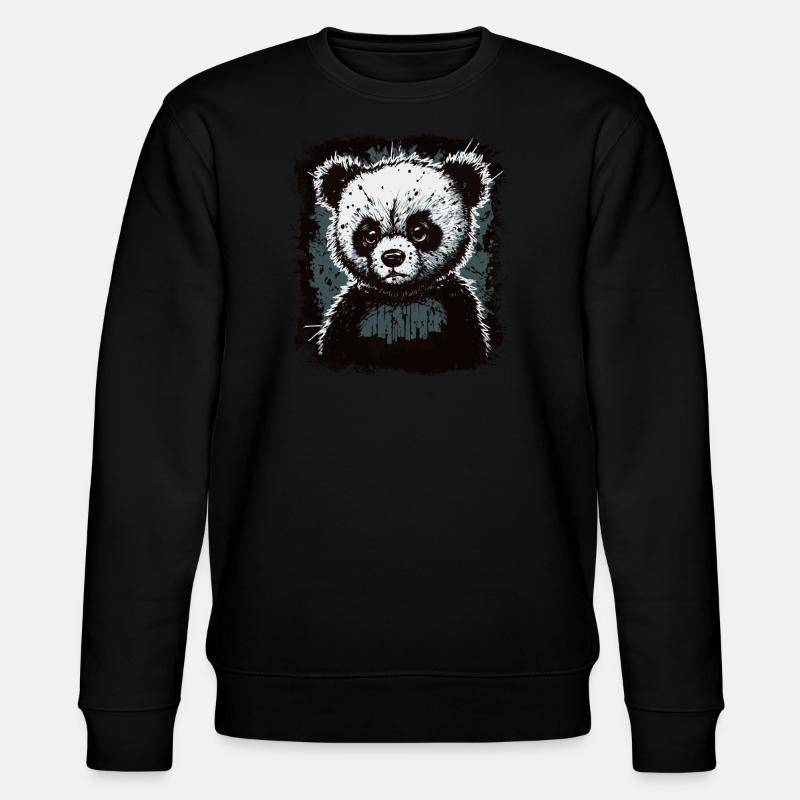 Panda triste - Sweat bio CHANGER Stanley/Stella Unisexe - noir