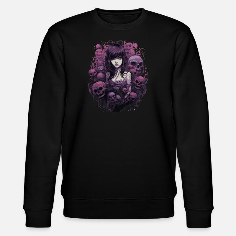Emo Horrorpunk Mädchen - Stanley/Stella Unisex Bio-Sweatshirt CHANGER  - Schwarz
