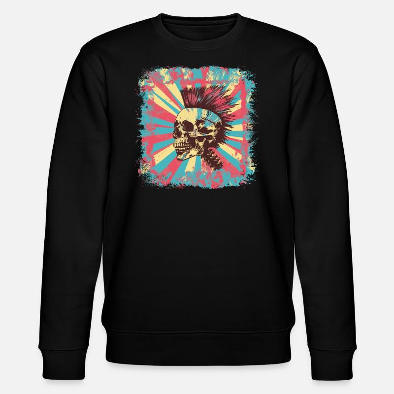 Punk Zombie Mohawk - Sweat bio CHANGER Stanley/Stella Unisexe - noir