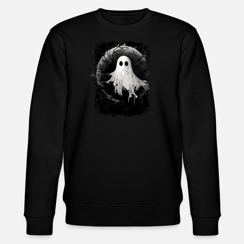 Funny Bed Sheet Ghost - Stanley/Stella CHANGER Unisex Organic Sweatshirt - black