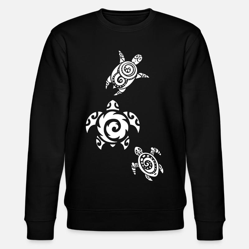 Trois tortues marines blanches - Sweat bio CHANGER Stanley/Stella Unisexe - noir