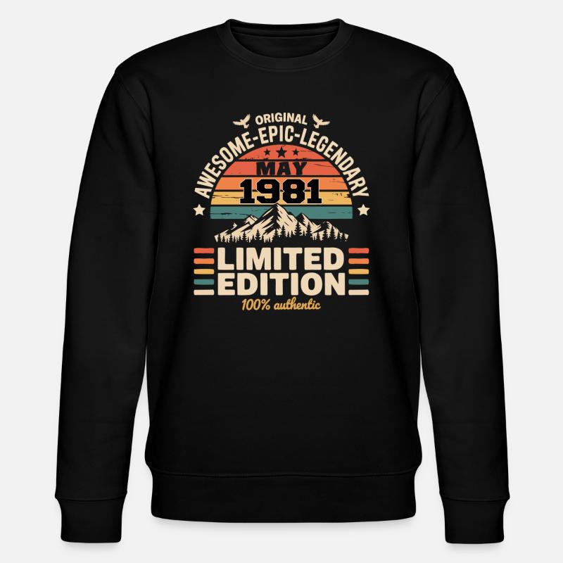 May 1981 - May 1981 - Stanley/Stella CHANGER Unisex Organic Sweatshirt - black