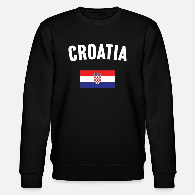 Drapeau de la Croatie - Sweat bio CHANGER Stanley/Stella Unisexe - noir