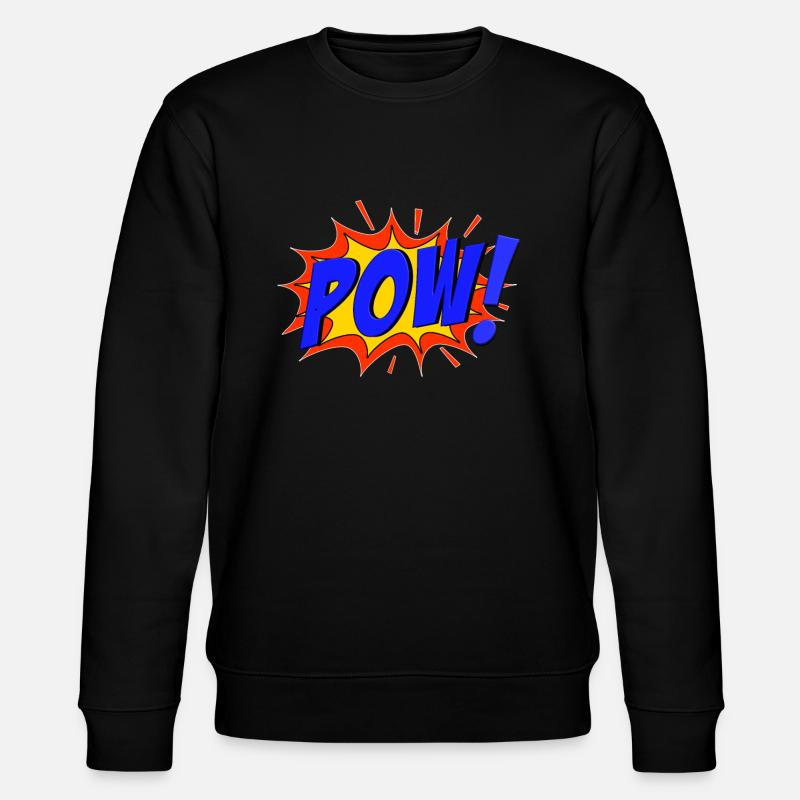POW Comic Pow! - Stanley/Stella Unisex Bio-Sweatshirt CHANGER  - Schwarz