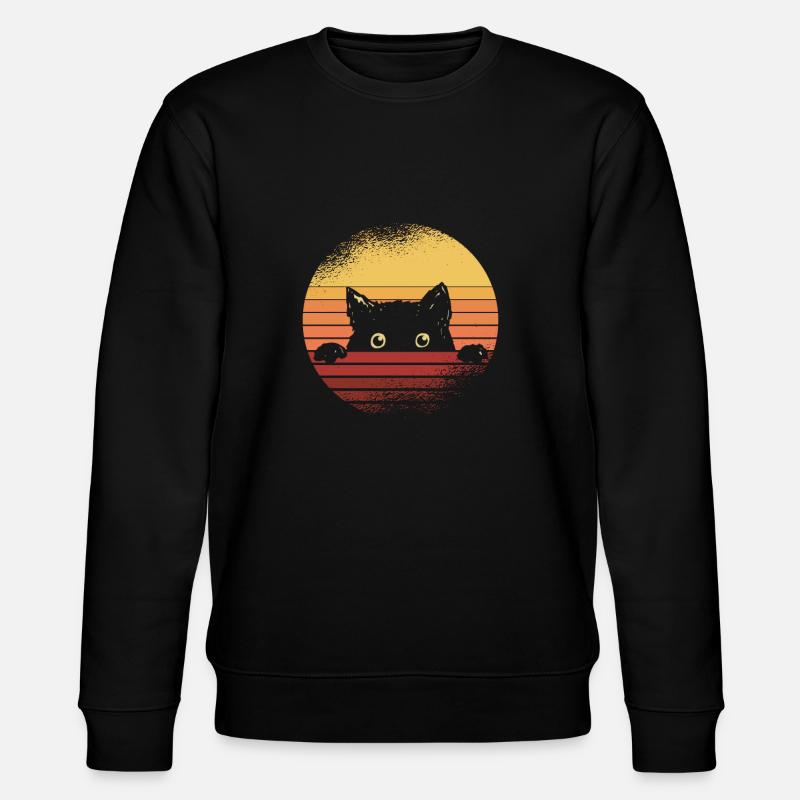 Schwarze Katze - Stanley/Stella Unisex Bio-Sweatshirt CHANGER  - Schwarz