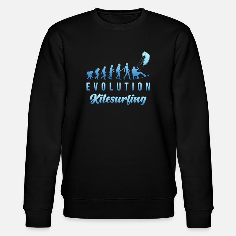 Kitesurfing Evolution - Stanley/Stella CHANGER Unisex Organic Sweatshirt - black