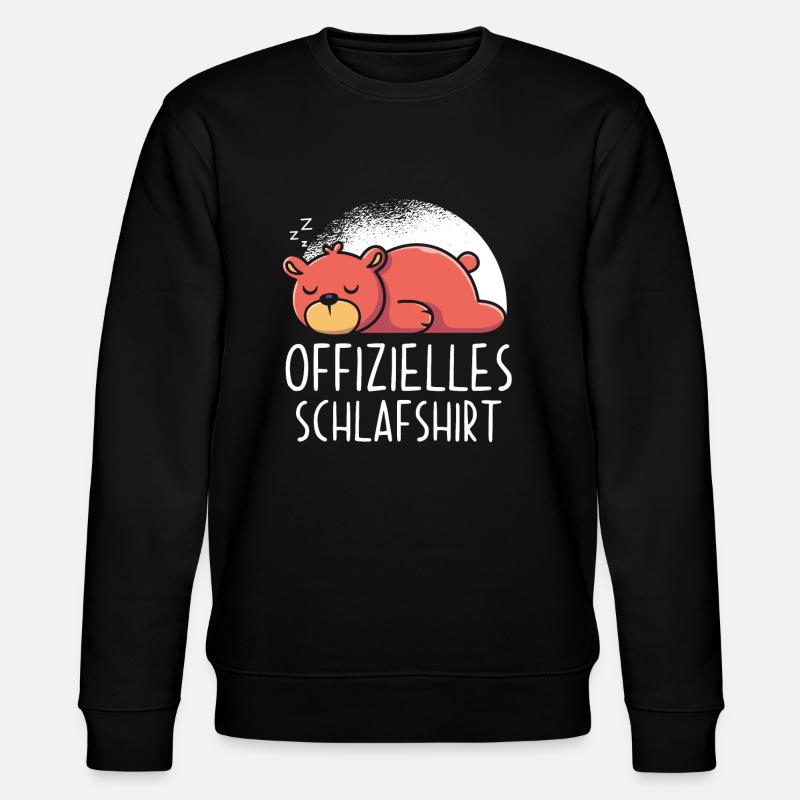 Offizielles Schlafshirt Bär - Stanley/Stella Unisex Bio-Sweatshirt CHANGER  - Schwarz