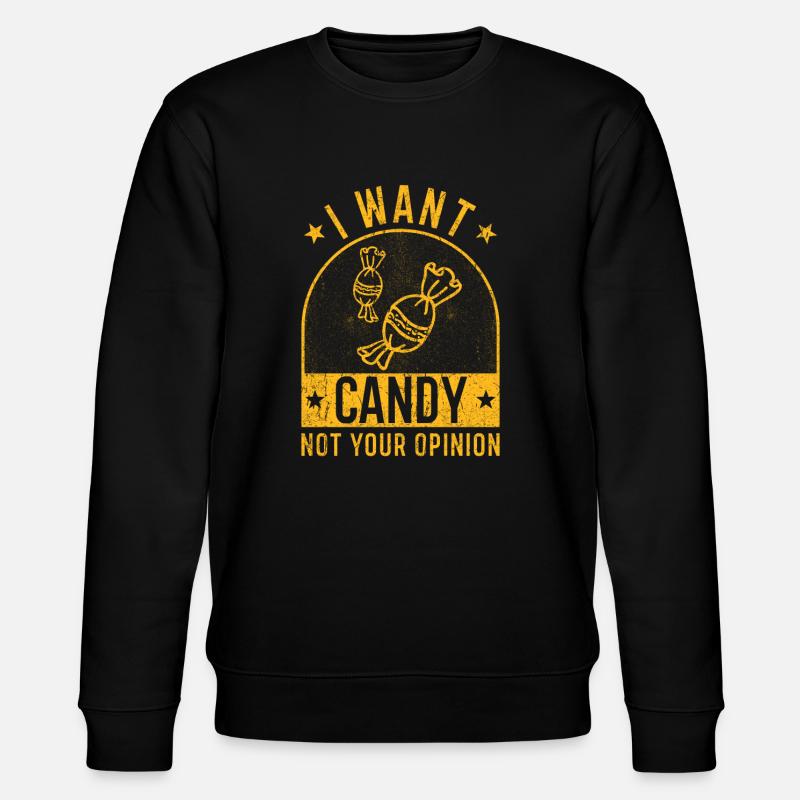 I want Candy - Stanley/Stella Unisex Bio-Sweatshirt CHANGER  - Schwarz