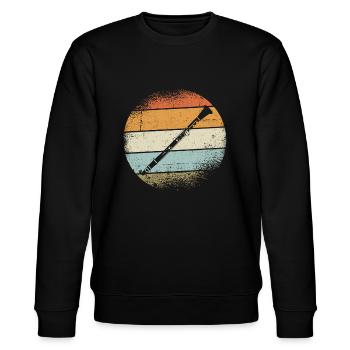 clarinet - Stanley/Stella CHANGER Unisex Organic Sweatshirt - black - Front - Nik (191cm) & Marisol (170cm)