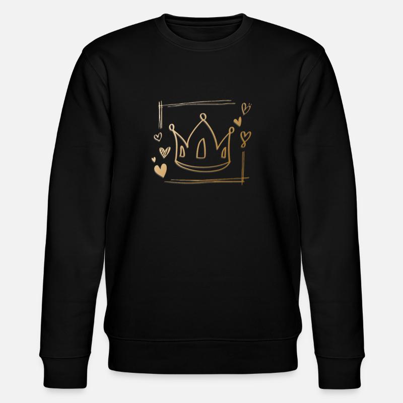 Krone Lineart - Stanley/Stella Unisex Bio-Sweatshirt CHANGER - Schwarz
