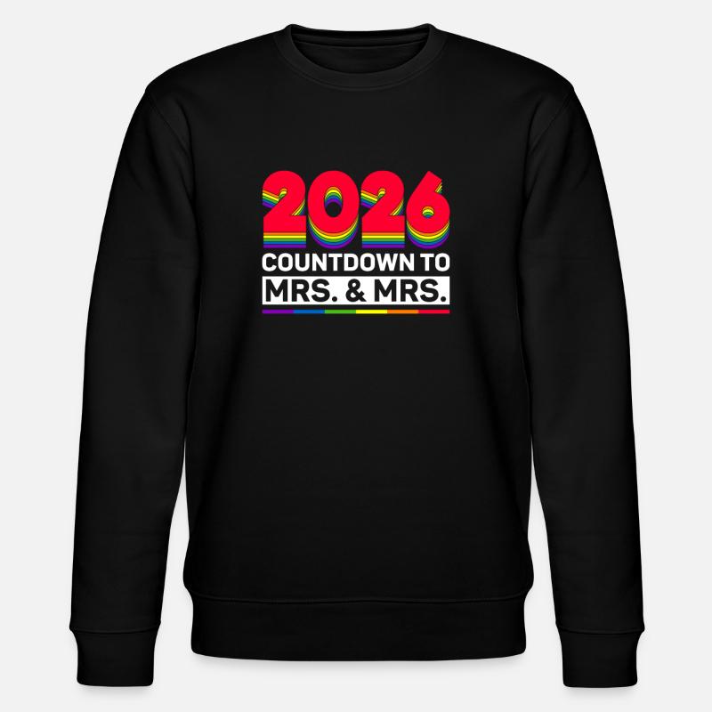 Gay Pride 2026 Hochzeit Homo-Ehe - Stanley/Stella Unisex Bio-Sweatshirt CHANGER  - Schwarz