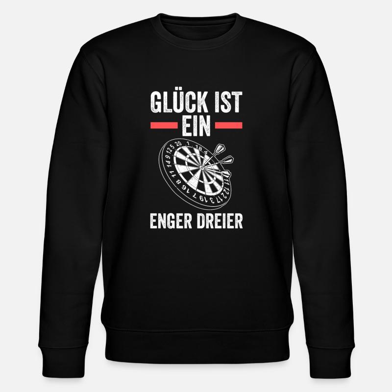 Darts Darten Darter Geschenk - Stanley/Stella Unisex Bio-Sweatshirt CHANGER  - Schwarz