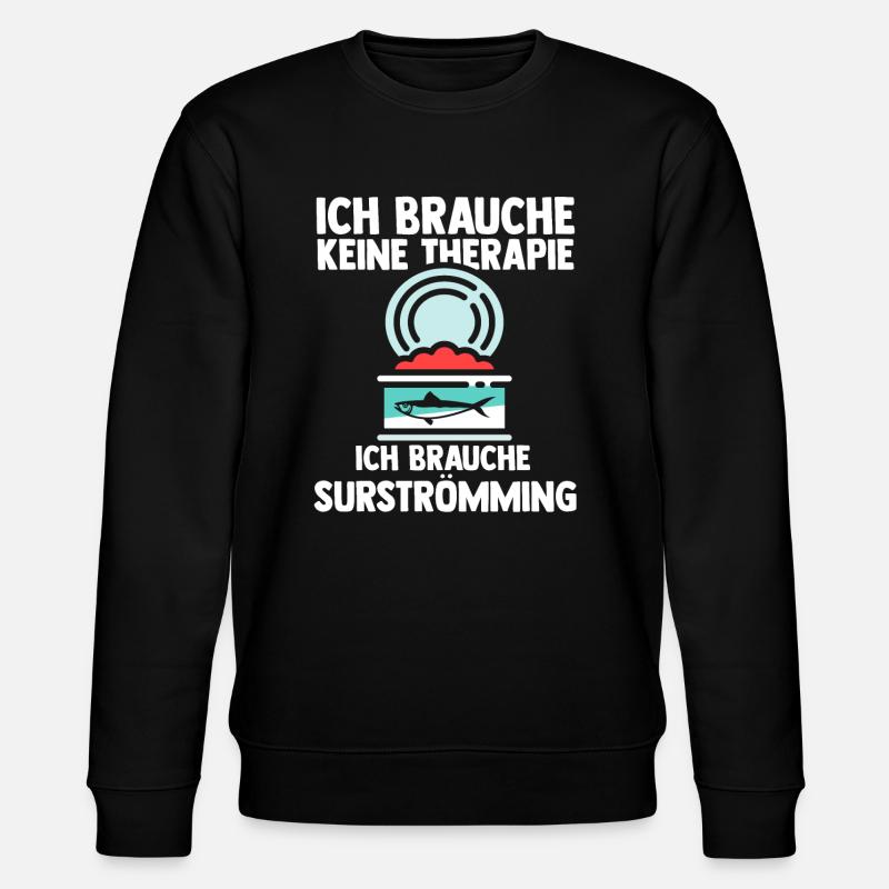 Surströmming Fisch Dosenfisch Geschenk - Stanley/Stella Unisex Bio-Sweatshirt CHANGER  - Schwarz