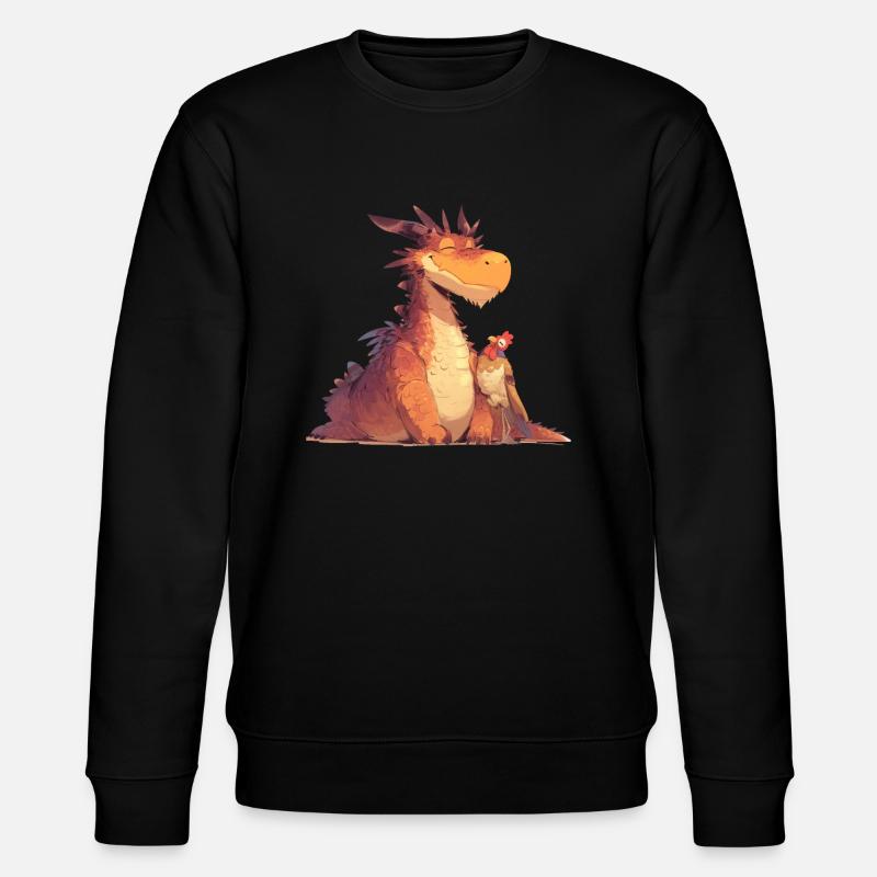 Drache Erntedankfest Drache Kinder - Stanley/Stella Unisex Bio-Sweatshirt CHANGER  - Schwarz