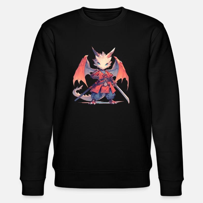 Dragon Samouraï Japonais Kawaii Dragon - Sweat bio CHANGER Stanley/Stella Unisexe - noir