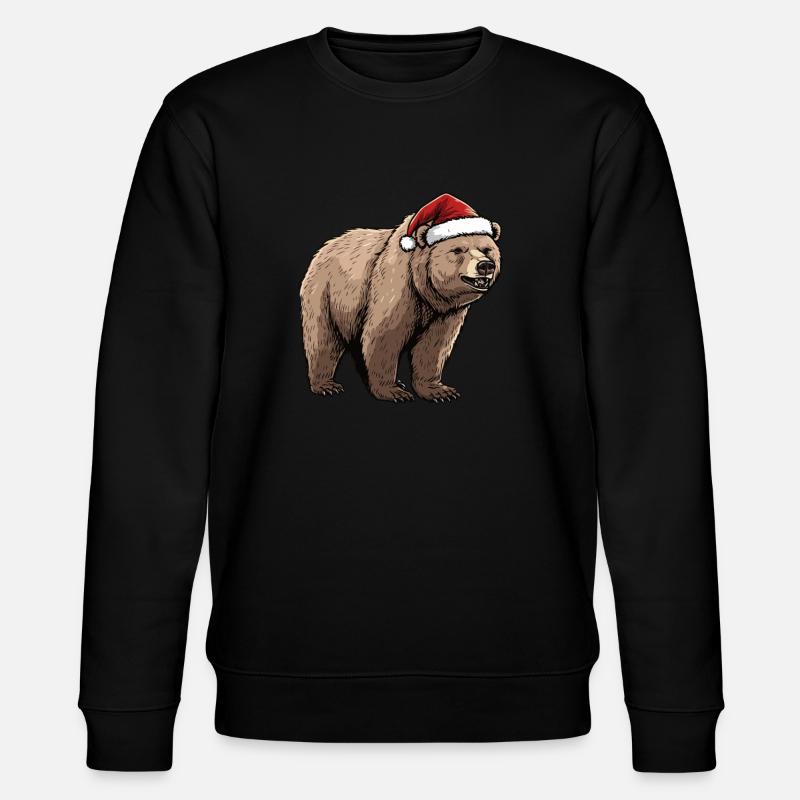 Grizzly Ours Brun de Noël - Sweat bio CHANGER Stanley/Stella Unisexe - noir