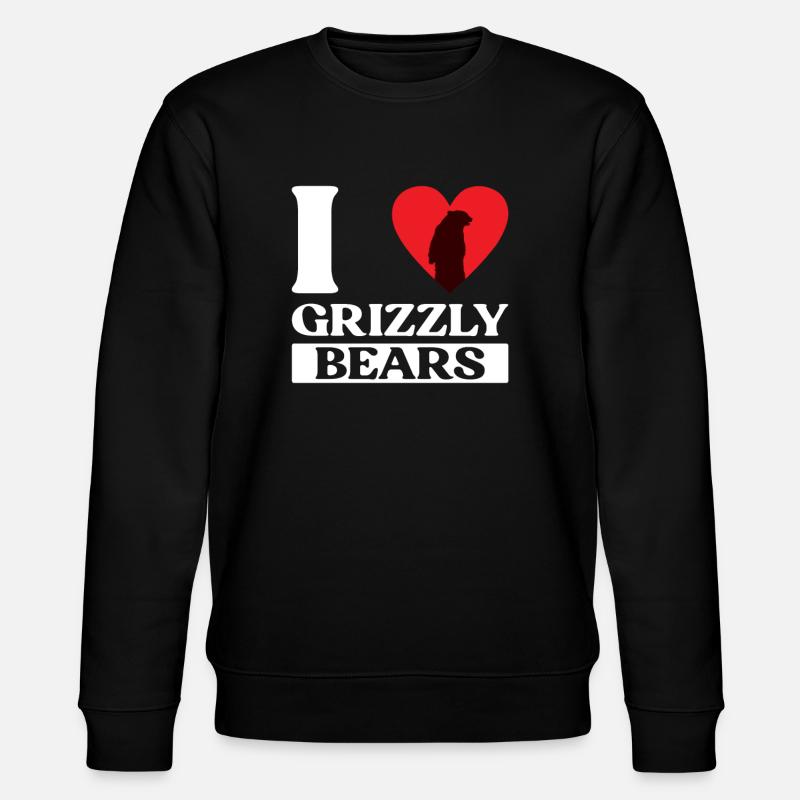 Grizzly Bear Brown Bear - Stanley/Stella CHANGER Unisex Organic Sweatshirt - black